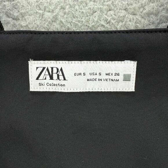 Zara Ski Bib Womens Small S Black Snow Pants Overalls Recco Jumpsuit Snowboard - Picture 4 of 11